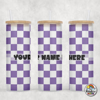 Plain Checker 2 Glass Can