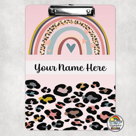 Boho Pink Leopard Clipboard