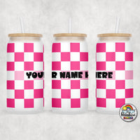 Plain Checker 2 Glass Can