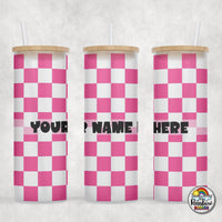 Plain Checker 2 Glass Can