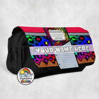 Neon Leopard Pencil Combo Large Pencil Bag