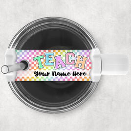 Checkered Teach Long Topper