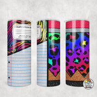 Neon Leopard Pencil Combo Tumbler