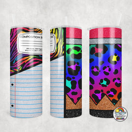 Pencil Combo Bright Leopard Tumbler