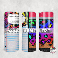 Neon Leopard Pencil Combo Tumbler