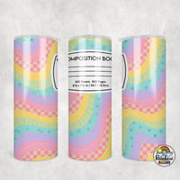 Retro Rainbow Composition Tumbler