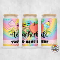 Retro Rainbow Supplies Glass Can