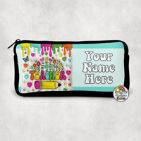 Teacher Drip Small Pencil Bag