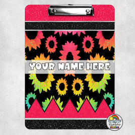 Rainbow Daisy Pencil Clipboard