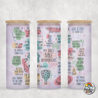 Bible Affirmations Glass Can
