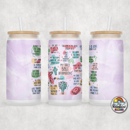 Bible Affirmations Glass Can