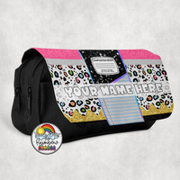 Light Leopard Pencil Combo Large Pencil Bag