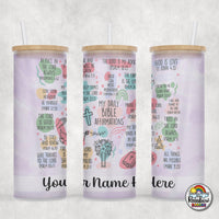 Bible Affirmations Glass Can