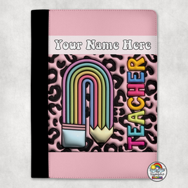 Pink Teacher Pencil Portfolio