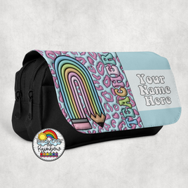 Blue Teacher Pencil Large Pencil Bag