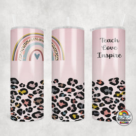 Pink Boho Leopard Tumbler