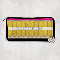 Yellow Crackle Pencil Small Pencil Bag