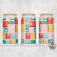 Coral Composition Glass Can