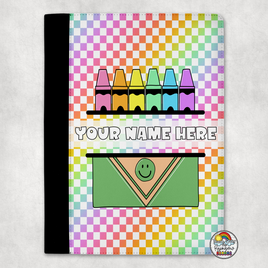 Rainbow Checkered Crayons Portfolio