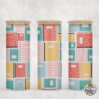 Coral Composition Glass Can