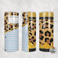 Leopard Glitter Pencil Combo Leopard Tumbler