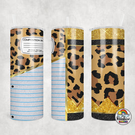 Leopard Glitter Pencil Combo Leopard Tumbler