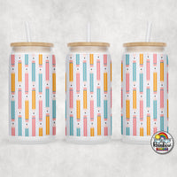 Pastel Pencil Glass Can