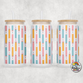 Pastel Pencil Glass Can