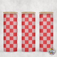 Plain Checker 1 Glass Can