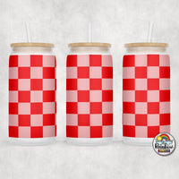 Plain Checker 1 Glass Can