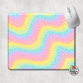 Retro Rainbow Mouse Pad