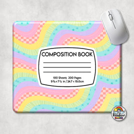Retro Rainbow Composition Mouse Pad