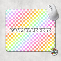 Rainbow Checker Mouse Pad
