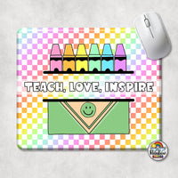 Checker Crayons Mouse Pad