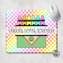 Checker Crayons Mouse Pad