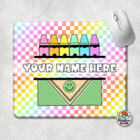 Checker Crayons Mouse Pad