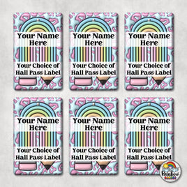 Blue Teacher Pencil-Hall Pass Set