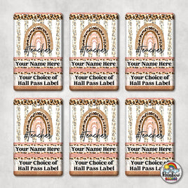Boho Peach Leopard-Hall Pass Set