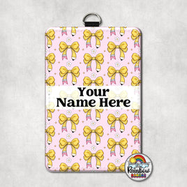 Pink & Pencil Bows Vertical