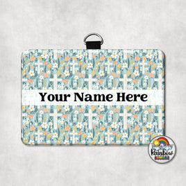 Green Cross Floral Horizontal