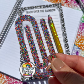 Candy Confetti Specialty Acrylic Paperclip