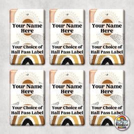 Calm Boho Rainbow-Hall Pass Set