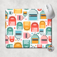 Coral Backpacks Mouse Pad