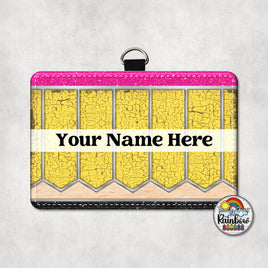 Yellow Crackle Pencil Horizontal