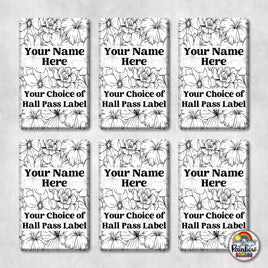 Black & White Floral-Hall Pass Set