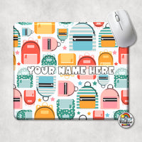 Coral Backpacks Mouse Pad