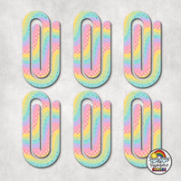 Retro Rainbow Acrylic Paperclips