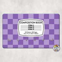 Checker 1 Comp Book-Hall Pass Holder