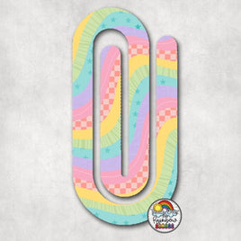 Retro Rainbow Acrylic Paperclips