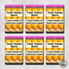 Yellow Puff Pencil-Hall Pass Set